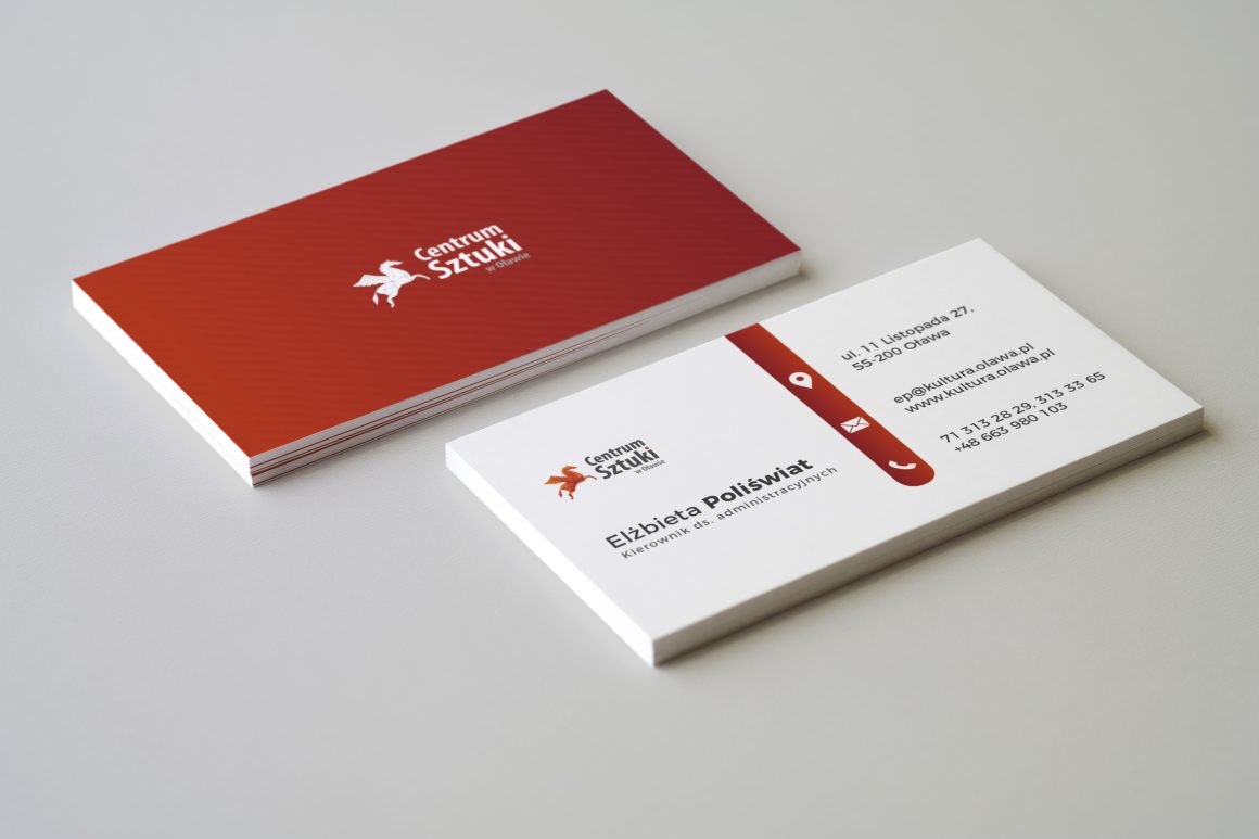 Business cards for Centrum Sztuki